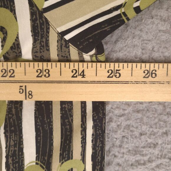 Paradise Blue Hawaiian Shirt Mens XL Floral Striped Button Down Cotton Bamboo - Picture 9 of 14